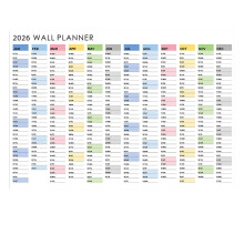 2026 One-Page Full-Year Wall Calendar – 12-Month Attendance Calendar, Compatible with Standard Wall Calendars