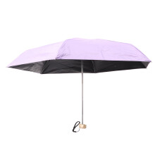 Petite parapluie portable avec UPF50, tissu résistante aux chocs, 19x9cm, violet