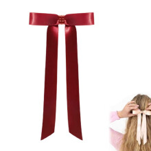 Magnetic Hair Bow Butterfly Clip Red 1pc