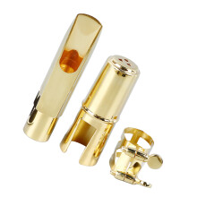 Kit de bec de saxophone alto en métal doré 5C pour pratique et performance