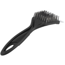 Durable Plastic Handle, Stainless Steel BBQ Grill Brush Non-toxic Compact Size, Non-slip Ergonomic Design for Outdoor Cooking