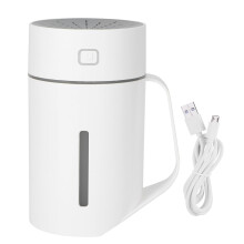 Luchtbevochtiger met instelbare nevelstanden, draagbaar mini-ontwerp, stille werking, 7-kleurige ledverlichting voor ontspanning, USB-voeding voor op