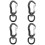4Pièces Boucle Multifonctionnelle Noire Clé Pour Extérieur 4