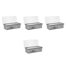 4St Zwarte Bestekorganizer Met , Afdruip- En Stofafwerende Box