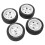 4 pezzi ruote e pneumatici RC TT01 TT02 XV01 68.5x27mm bianco 15