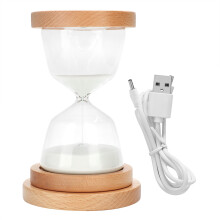Vintage Home Decoration Timer, Office Desk Artistic Timer With Embroidered Golden Hourglass, 2In1Multifunctional: Sleep Night Light And Sand
