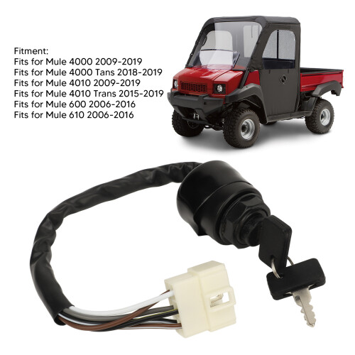 Solid Metal Ignition Switch for Mule 4000/4010/600/610 with 2 Keys 2