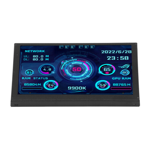 Stepless Brightness Adjustment IPS Mini Screen, 5Inch Computer Temperature Display With Visual Theme Editor And Multiple Image Format Support 1