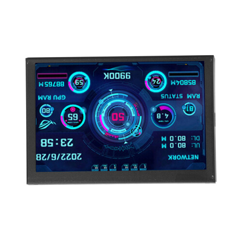 Stepless Brightness Adjustment IPS Mini Screen, 5Inch Computer Temperature Display With Visual Theme Editor And Multiple Image Format Support 2