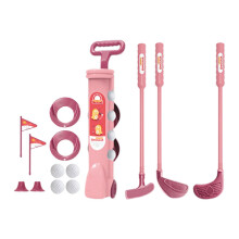 Set da golf per bambini, gioco educativo per la prima infanzia, per bambini di 3, 4, 5 e 6 anni, colore rosa.
