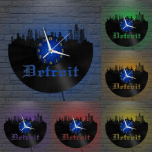 Clog Balla Vinile 12" Detroit Cityscape – Ciúin, faoi stiúir, maisiúcháin chruthaitheacha don Seomra Maireachtála/Seomra Leapa – Ag luí le