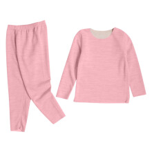 Conjunto de roupa térmica infantil, calça comprida de inverno para meninos e meninas, rosa, 4-5 anos.