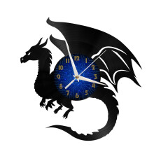 Orologio da parete gigante a forma di drago in vinile per la decorazione della cucina, idea regalo per l'amante o per il migliore amico (B)