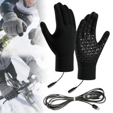 Beheizbare Winterfahrradhandschuhe, USB-aufladbar, 3 Heizstufen