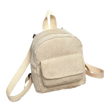 Mini sac à dos en velours côtelé pour femme, sac à dos de voyage mignon, petit sac à dos de jour, sac à bandoulière