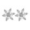 Sterling Silver Snowflake Stud Earrings Hypoallergenic 1