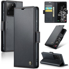 CaseMe Leather Wallet Case for compatible with Samsung Galaxy S20 Ultra – RFID Blocking, Magnetic Clasp, Kickstand, Card Holder