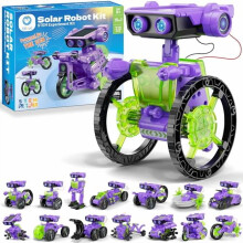Solar Building Robot Kit STEM Toy for Boys 8-12, 15-in-1,