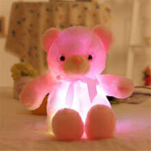 Oso de peluche luminoso con luz LED de inducción: brillo colorido, ideal para niños, habitaciones y regalos de San Valentín.