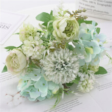 Pivoines et roses artificielles en soie en vrac, bouquets de mariée avec hortensias artificiels – effet réaliste, parfaits pour la décoration de