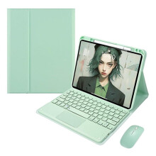 Slankt Smart Stand-tastaturcover kompatibelt med Xiaomi Pad6/6Pro11" (2023), aftageligt, automatisk dvalefunktion, grønt