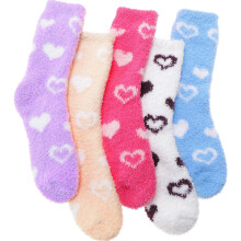 Chaussettes-chaussons duveteuses, épaisses, moelleuses et chaudes, confortables et douces pour l'hiver, idéales pour dormir à la maison, pour
