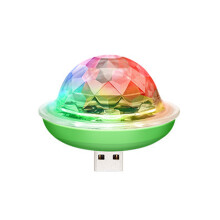 Mini DJ-feestverlichting, superheldere, kleurrijke RGB LED-verlichting voor mobiele telefoons, laptops, USB-draaibare podiumverlichting voor bars,