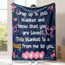 Pink Love Print Soft AC Nap Blanket – Multi-purpose for Couch, Bed, Office, Camping, Travel, All Seasons Gift