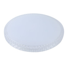 Memory Function Crystal Flush Mount Light, Eye Protection Dimmable Chandelier For Bathroom Powder Room (15.3Inch)