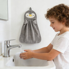 Serviette à mains épaisse, ultra-absorbante et non pelucheuse avec boucle de suspension – Compatible avec le coton (Hommes et Femmes)