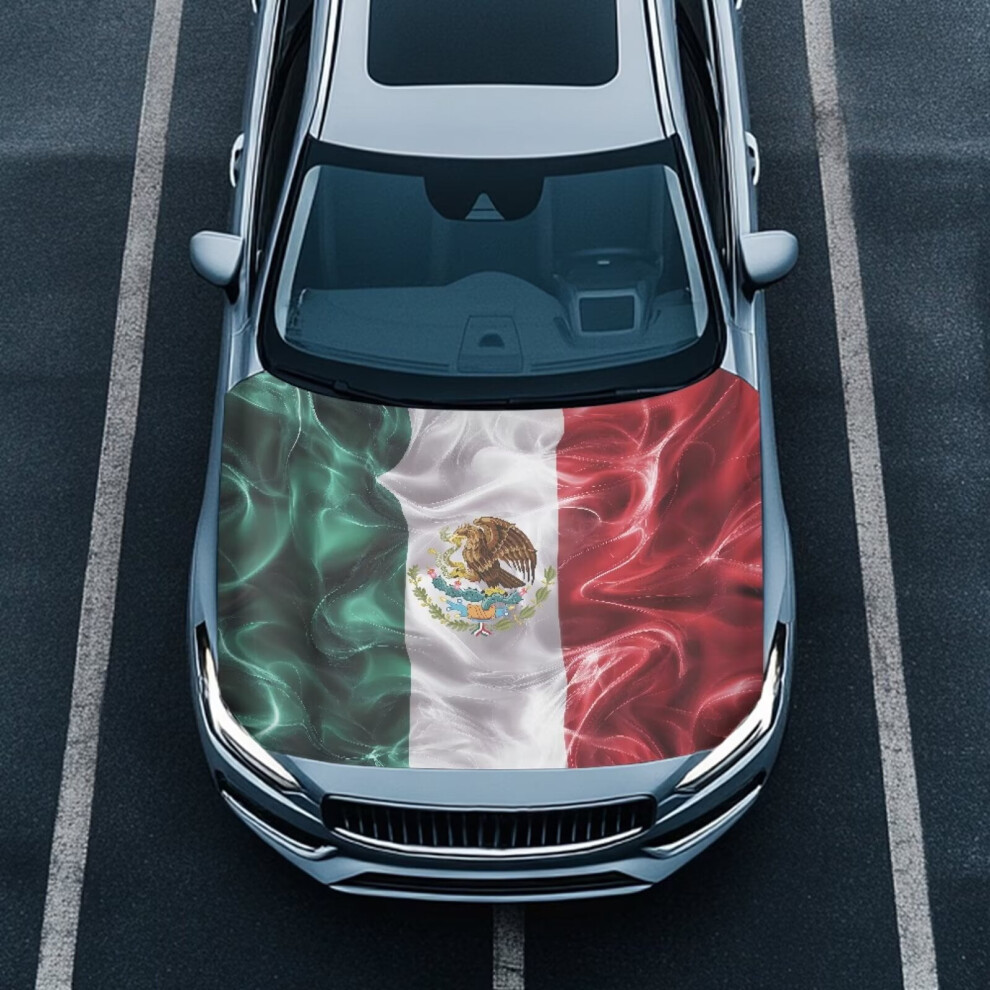 Universal 3D Mexico Flag Car Hood Cover Â Compatible With Most Sedans, Trucks, Pickups & Sports Cars 9193271119449