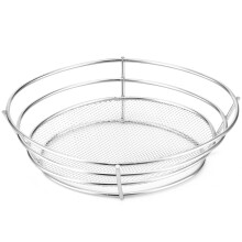 Effortless Kitchen Aid Metal Fruit Basket, For Home Or Restaurant, Stainless Steel Mesh, Convenient Countertop Storage, Exquisite Appearance,