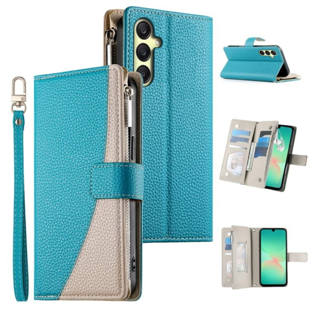 Samsung Galaxy A16/A17 4G Pu Leather Flip Wallet Case Blue 9122141676911