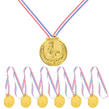 6 stuks voetbalmedailles/medailleaccessoires voor kinderen, 45 x 6,4 cm