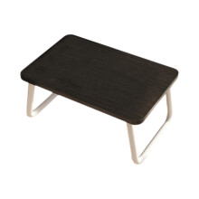 Escritorio plegable para cama con portavasos, ranura para tablet y asa – Compatible con portátiles y tablets