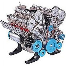 V8 Engine Model Resin Desktop Ornament – Handmade 4/8-Cylinder Car Engine Block Gift for Enthusiasts, Compatible with Display Stands