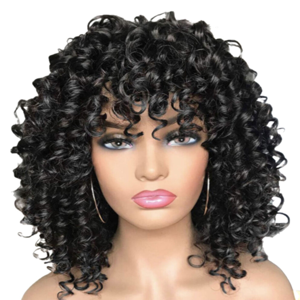 Unisex Curly Wigs African Hairpiece Synthetic Fiber Headgear Wigs For Women Cosplay Event And Everyday Dressingup Headwear