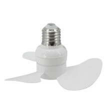 Ventilatore da soffitto da 14 cm con attacco E27 e design moderno per la circolazione dell'aria domestica.