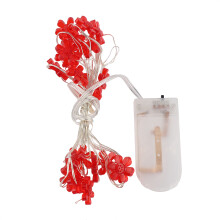 Adorable Warm White LED String Lights, Battery Operated Holiday Decorations For Indoor And Outdoor Settings, Flower-Shaped Garden Lighting Essentials