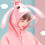 Imperméable rose léger pour enfants avec capuche (M) 6