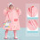 Imperméable rose léger pour enfants avec capuche (M) 13