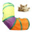 Cat Tunnel 3-Way Collapsible Right-Angle Rainbow 1