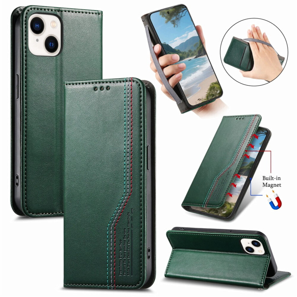 Leather Flip Wallet Case For Iphone 15 Plus 6.7-Inch 913211590119