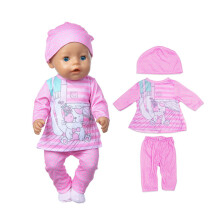 Reborn doll pajamas cartoon short sleeve for 18-inch dolls