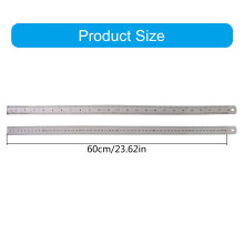 Practical 24 Inch/60CM Metal Ruler with Inch and for Cm Graduations Stainless Steel