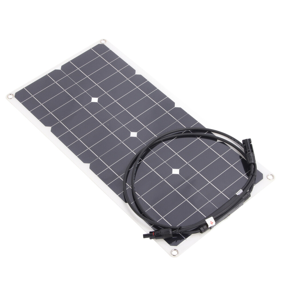 25W Flexible Monocrystalline Solar Panel 16V For Rvs, Yachts, 12V Batteries 8371391173058
