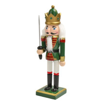 Multifunctional 25cm Wood Nutcrackers Figurine Desktop Accessory for Nut Cracking Festives Tabletop Home Decoration