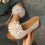Women's low sandals with flower platform and arch support 1