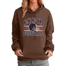 Distressed New England Football Vintage Style Hoodie Sweatshirt for Women – Retro Game Day Pullover