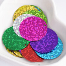 DIY Iridescent Sequin Circles (25mm, 10g) for Hand Stitching, Garment Trims, Masks, Party Decor & Crafts